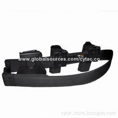 Black nylon duty belt for police officer and military use, duty/policy/holster belt